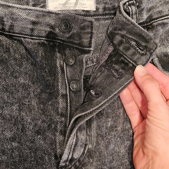 Free People We The Free Maggie Mid-Rise Ripped Straight Jeans Womens 27 Cropped - Picture 8 of 16